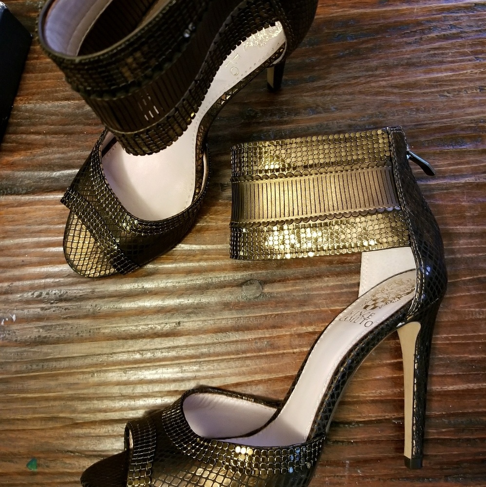 Vince Camuto Bronze Heels